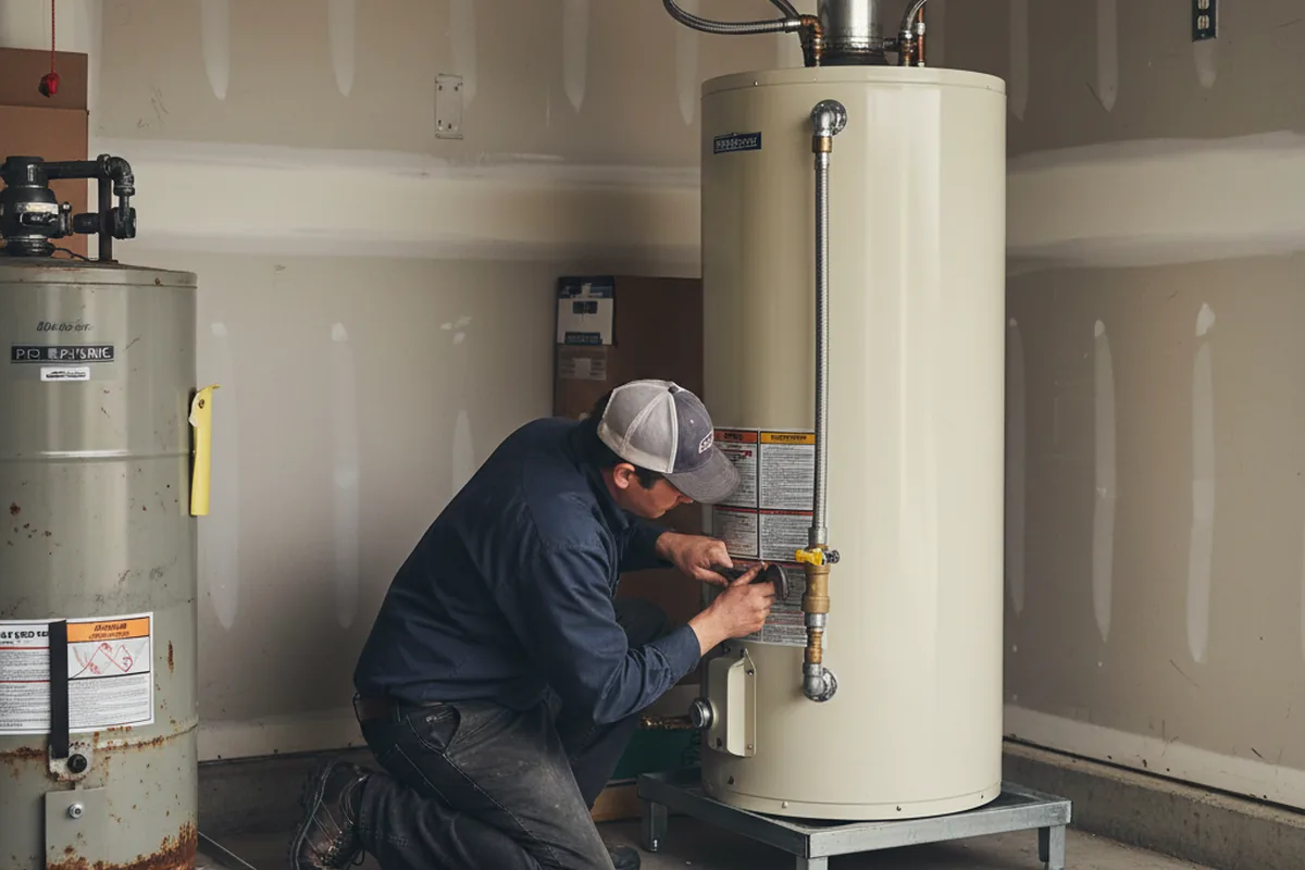 Water heater and shutoff valve replacement in North Truro